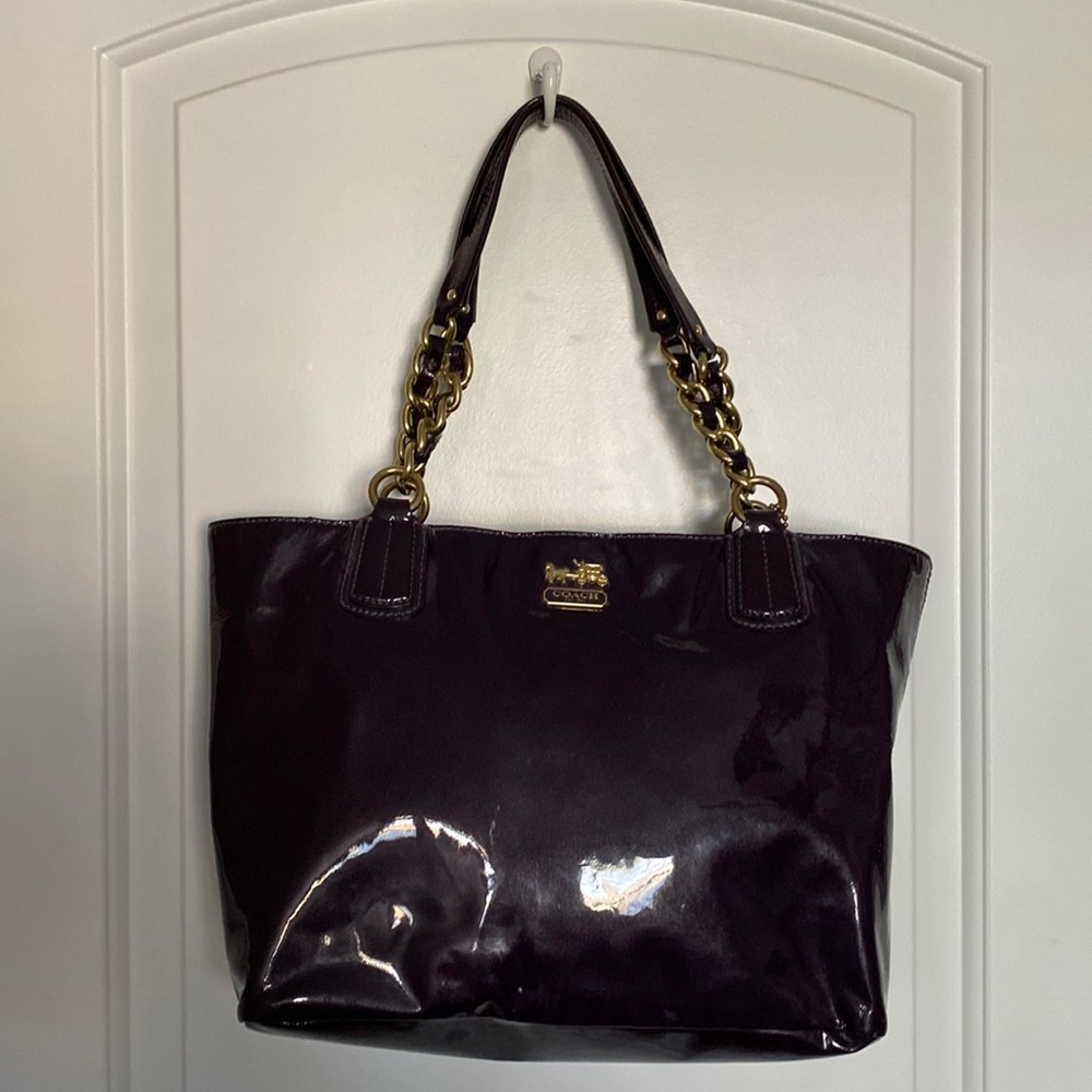 Coach patent shoulder bag